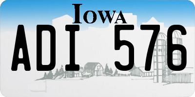 IA license plate ADI576