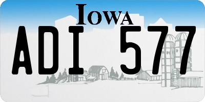 IA license plate ADI577