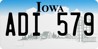 IA license plate ADI579