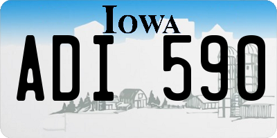IA license plate ADI590