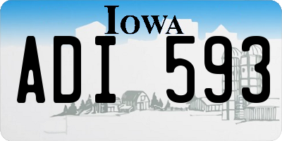 IA license plate ADI593