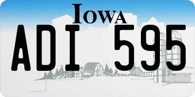 IA license plate ADI595