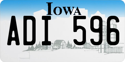 IA license plate ADI596