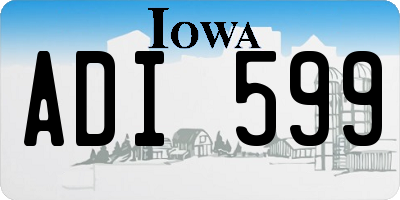IA license plate ADI599
