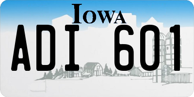 IA license plate ADI601