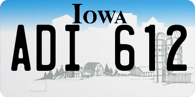 IA license plate ADI612