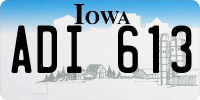 IA license plate ADI613