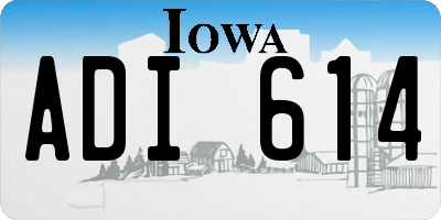 IA license plate ADI614