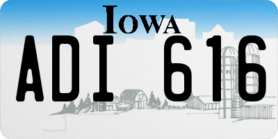 IA license plate ADI616