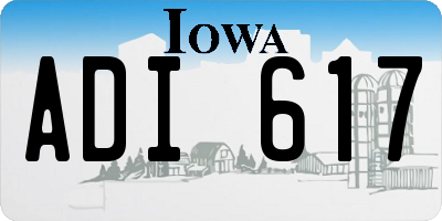 IA license plate ADI617