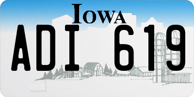 IA license plate ADI619