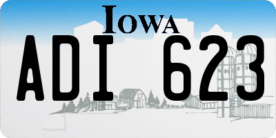 IA license plate ADI623