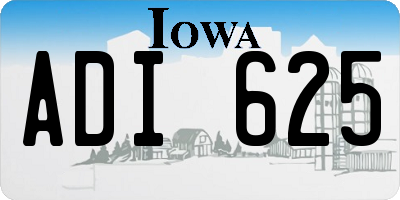 IA license plate ADI625