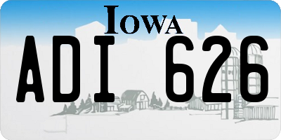 IA license plate ADI626