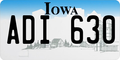IA license plate ADI630