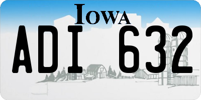 IA license plate ADI632