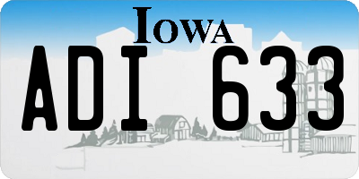 IA license plate ADI633