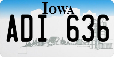 IA license plate ADI636
