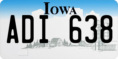 IA license plate ADI638