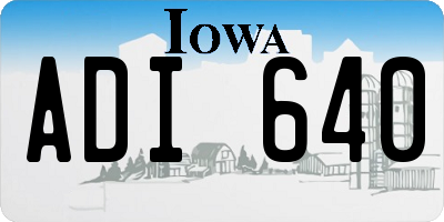 IA license plate ADI640