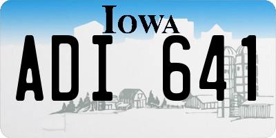 IA license plate ADI641