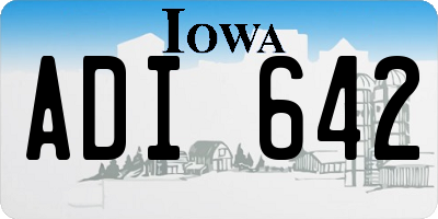 IA license plate ADI642