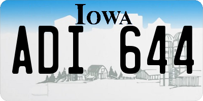 IA license plate ADI644