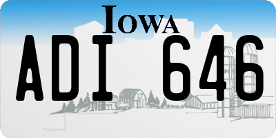 IA license plate ADI646