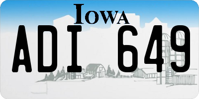 IA license plate ADI649