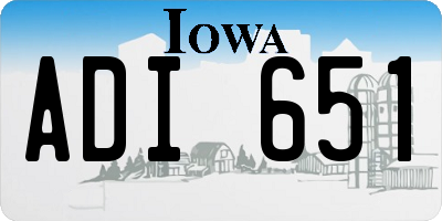 IA license plate ADI651
