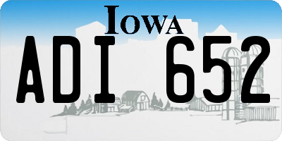 IA license plate ADI652