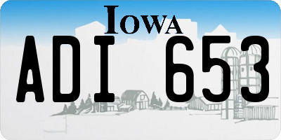 IA license plate ADI653