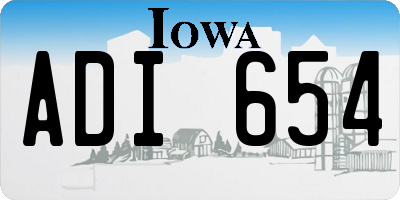 IA license plate ADI654