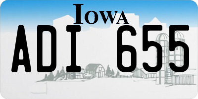 IA license plate ADI655