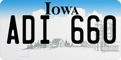 IA license plate ADI660