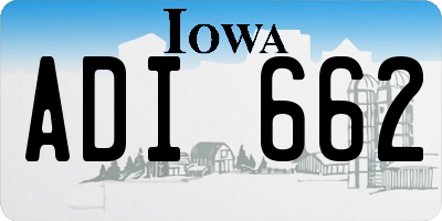 IA license plate ADI662