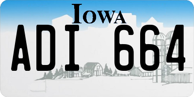 IA license plate ADI664