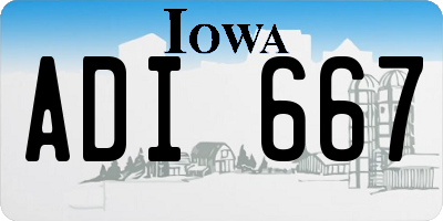 IA license plate ADI667
