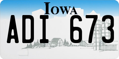 IA license plate ADI673