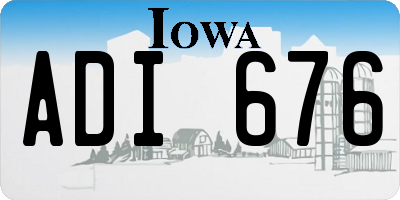 IA license plate ADI676