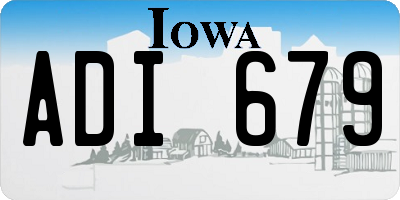 IA license plate ADI679