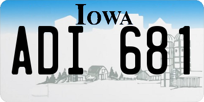 IA license plate ADI681