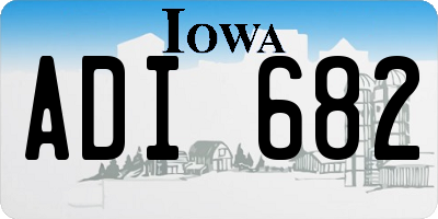 IA license plate ADI682