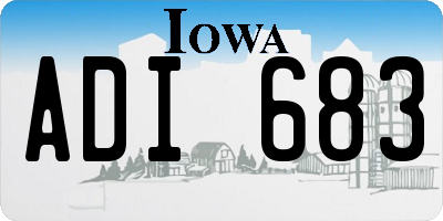 IA license plate ADI683