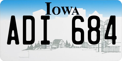 IA license plate ADI684