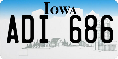 IA license plate ADI686