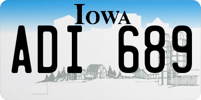 IA license plate ADI689