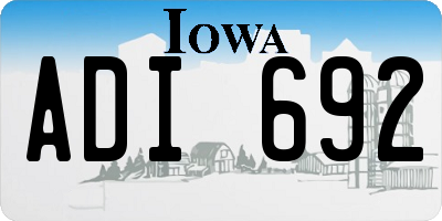 IA license plate ADI692