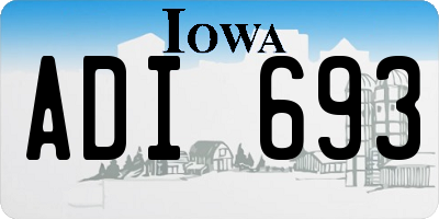 IA license plate ADI693