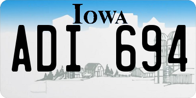 IA license plate ADI694